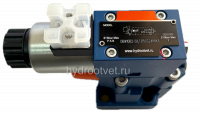 DBW10B2-5X/100CW110-50N9K4 - Предохранительный клапан Ду10 с давлением настройки до 100 бар, управление - X и Y - внутренние с разгрузкой B = открыт с электроуправлением W110