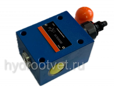 DBDS10G1X/25 - Предохранительный клапан прямого управления Ду10, давление регулировки до 25 бар, тип монтажа - резьбовой, элемент регулировки S = винт