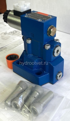 DBW20B2-5X/315CW110-50N9K4 - Предохранительный клапан Ду25 с давлением настройки до 315 бар, управление - X и Y - внутренние с разгрузкой B = открыт с электроуправлением W110